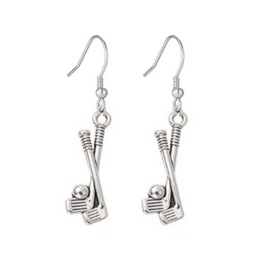 Golf Club Charm Earrings