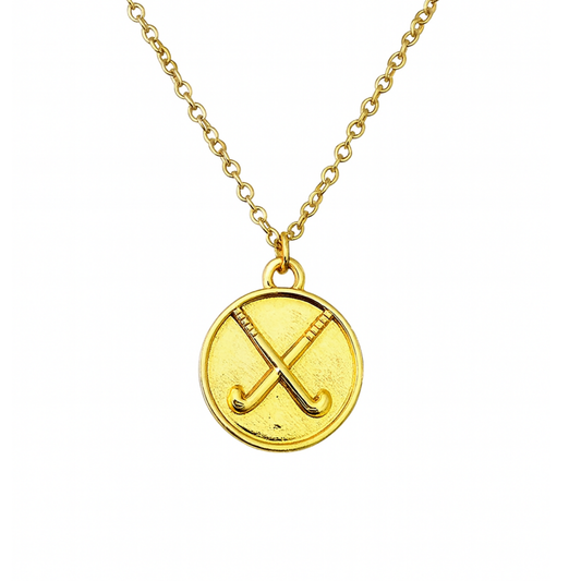 Field Hockey Round Necklace