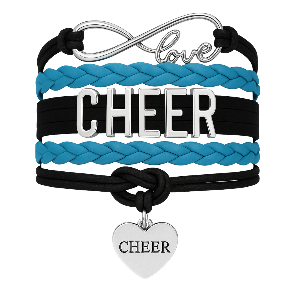 Cheer Infinity Heart Bracelet - Pick Team Colors