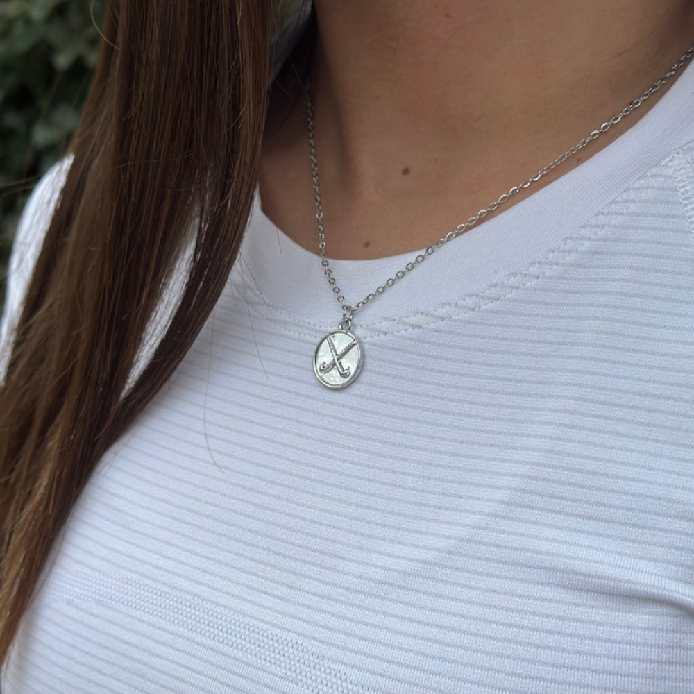 Field Hockey Round Necklace