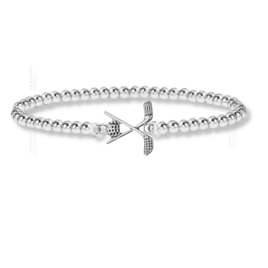 Silver Golf Beaded Bracelet