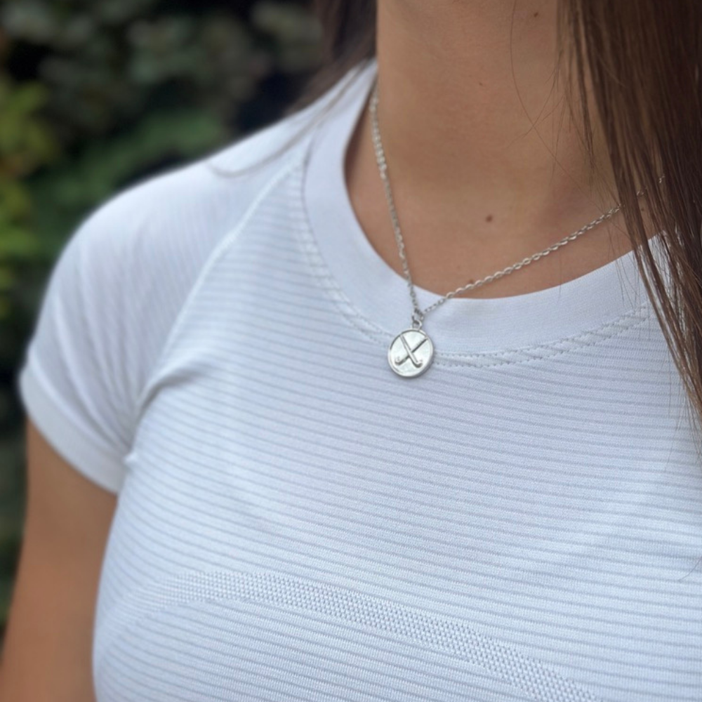 Field Hockey Round Necklace
