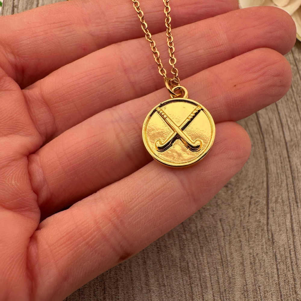 Field Hockey Round Necklace