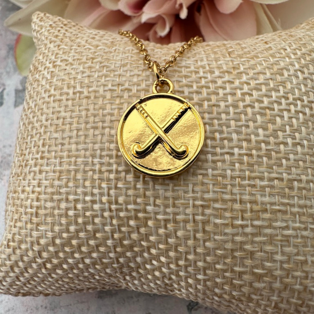 Field Hockey Round Necklace