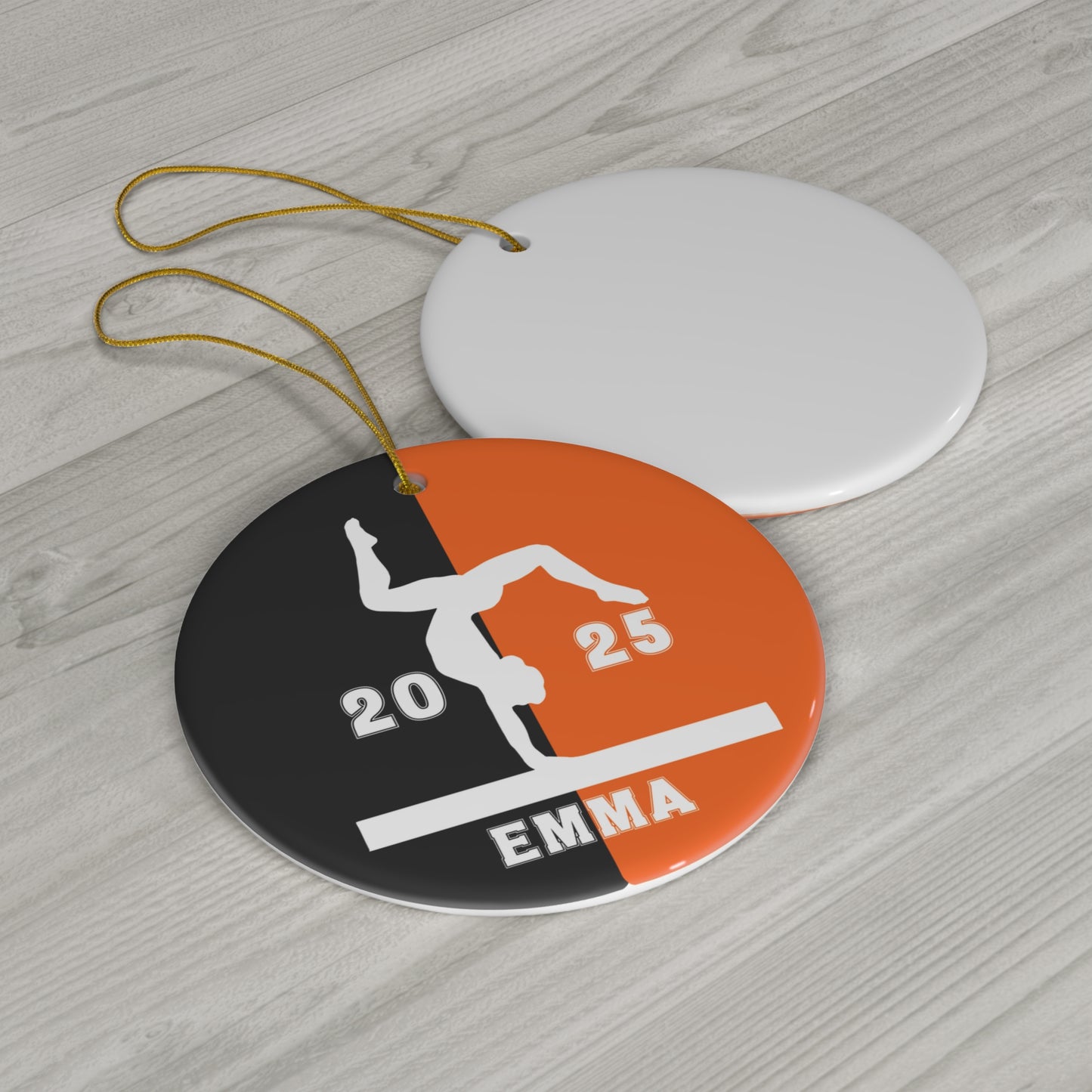 Personalized Gymnastics Handstand Christmas Ornament