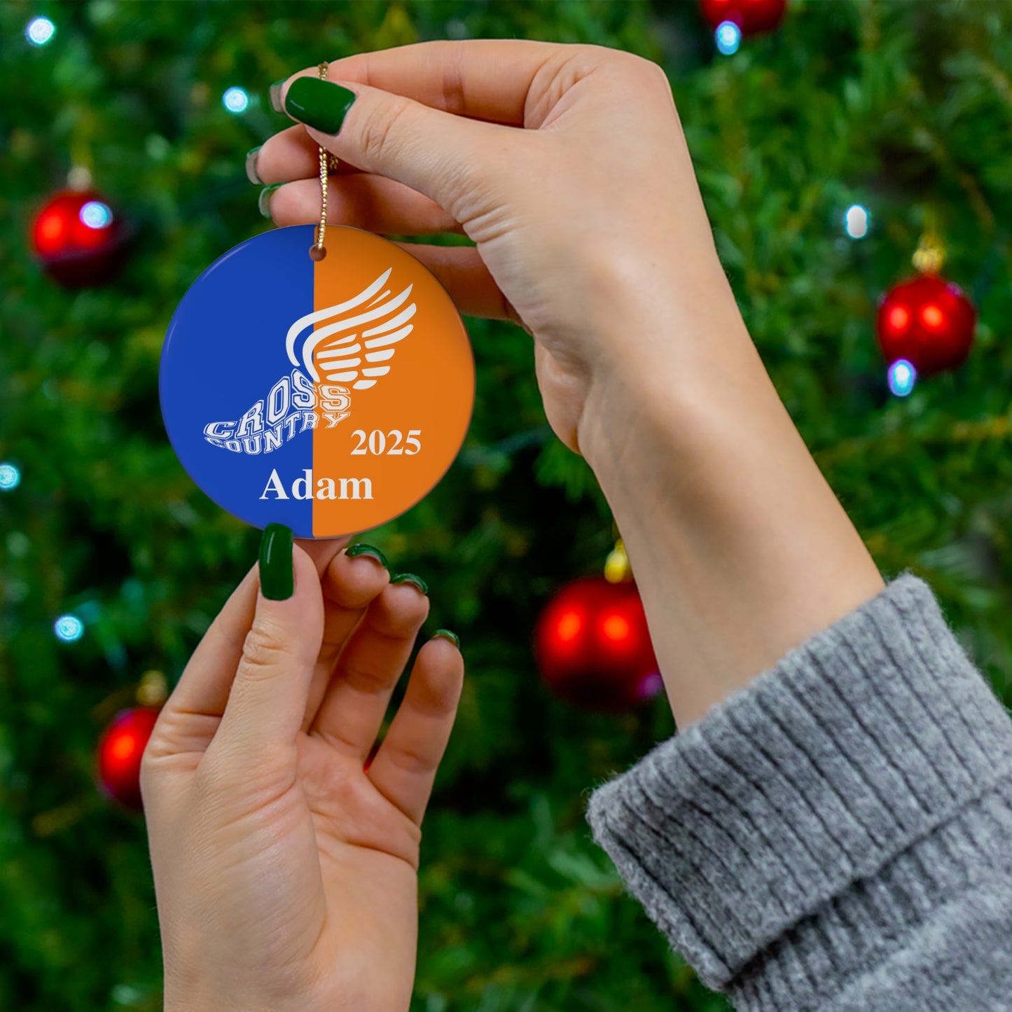 Cross Country Christmass Ornament
