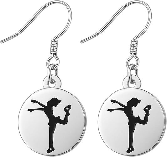 Figure Skater Dangle Earrings