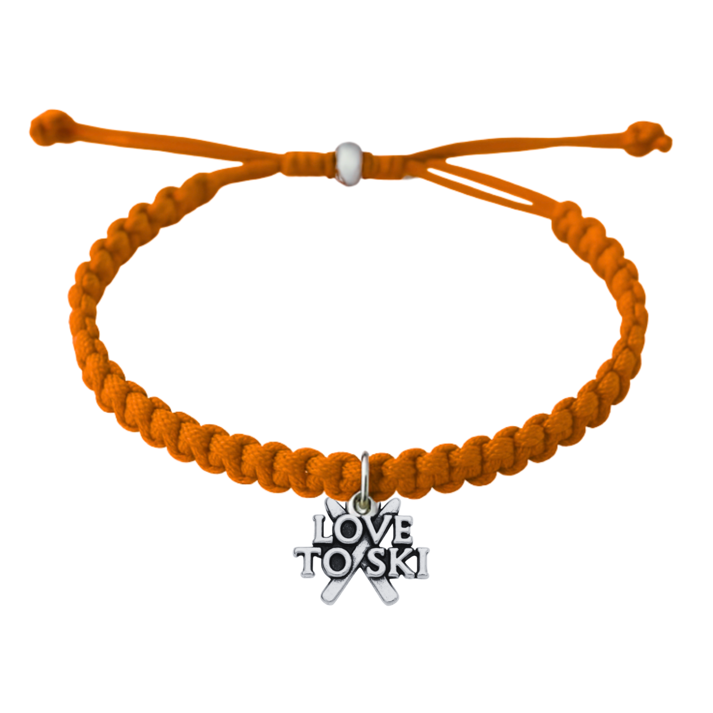Ski Rope Bracelet – Adjustable Macramé Ski Charm Bracelet | Pick Color