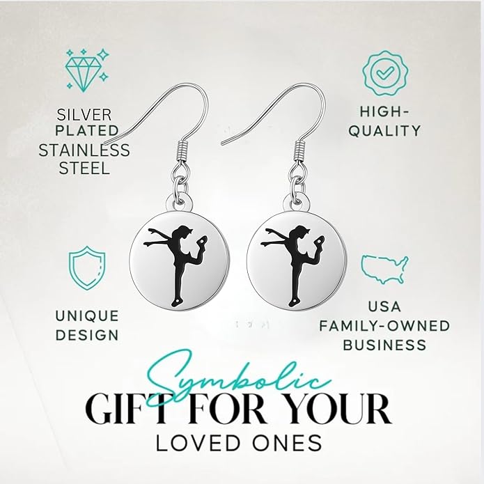 Figure Skater Dangle Earrings