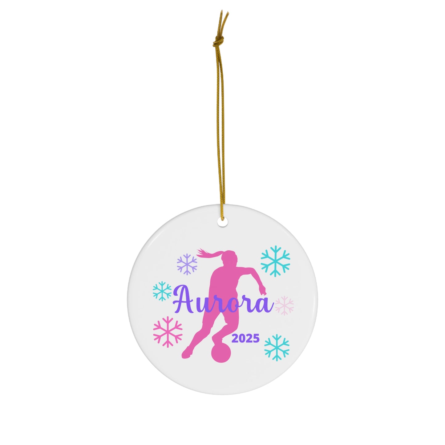 Personalized Lacrosse Christmas Ornament for Girls