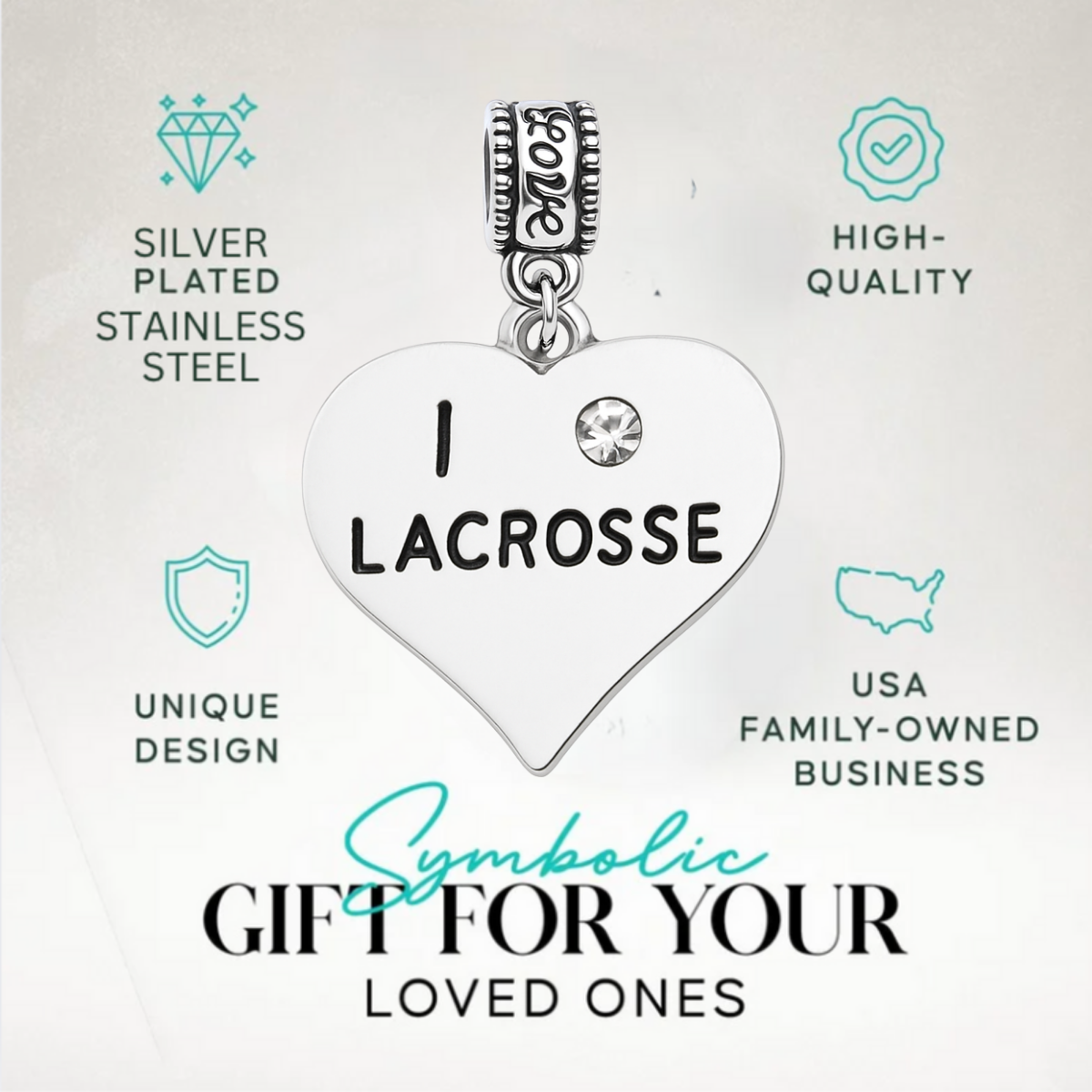 Lacrosse Charm Bead - Pick Style