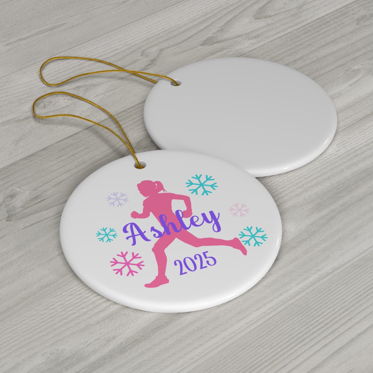 Runner Ornament, Personalized Runner Christmas Ornament, 2025 Ceramic Tree Ornament for Women, Gift for Mom, Wife, Grandma