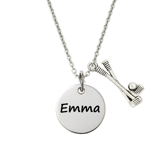 Personalized Engraved Golf Necklace
