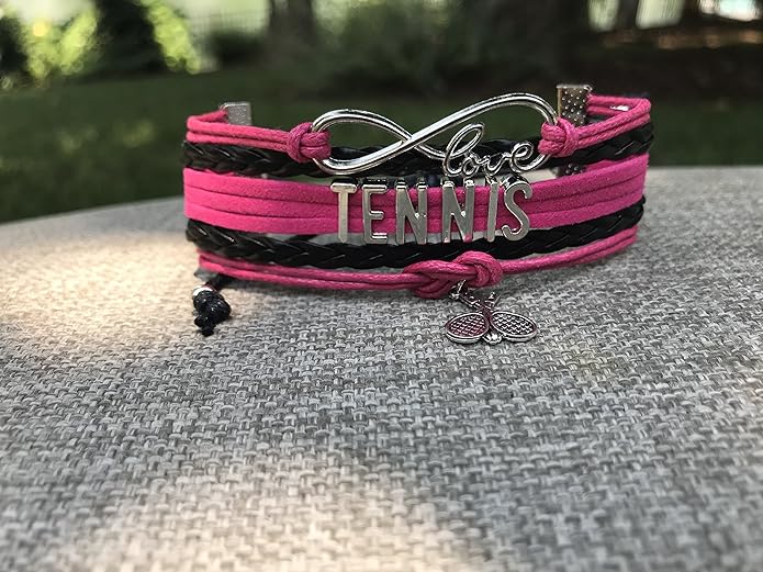 Girls Pink Tennis Infinity Bracelet