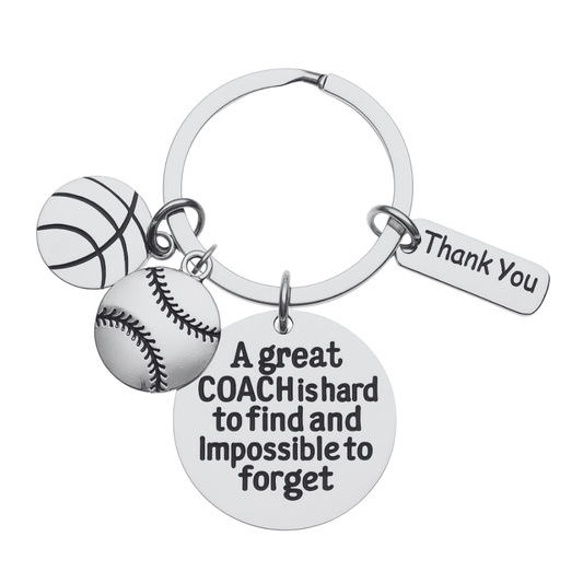 Basketball- Baseball Great Coach is Hard to Find Keychain