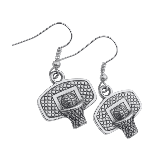 Basketball Hoop Charm Dangle Earrings