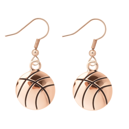 Basketball Rose Gold Earrings