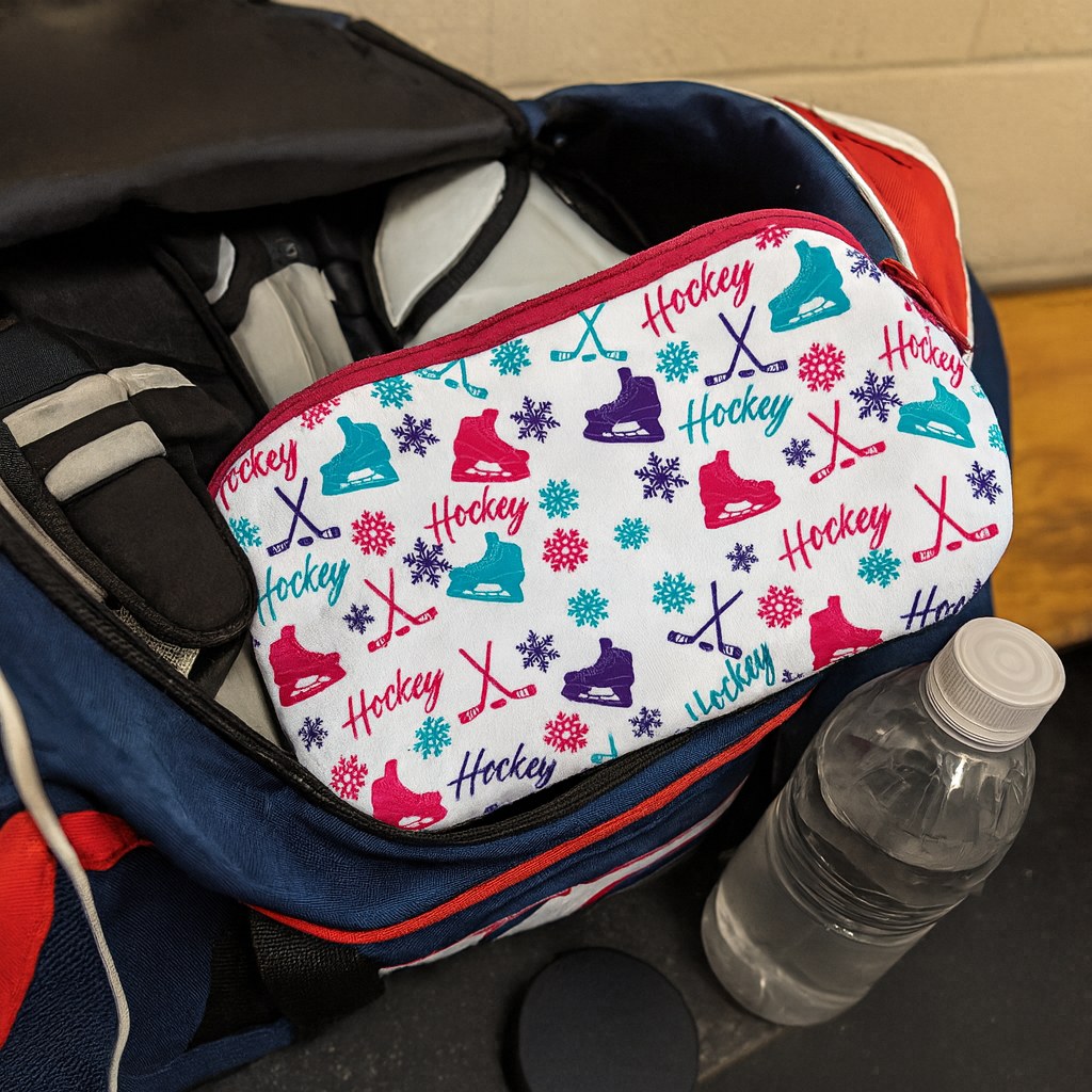 Ice Hockey Pink Cosmetic Bag