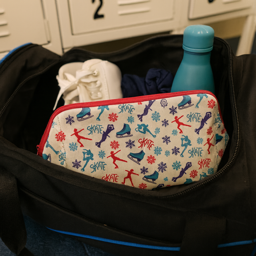 Figure Skating Pink Cosmetic Bag
