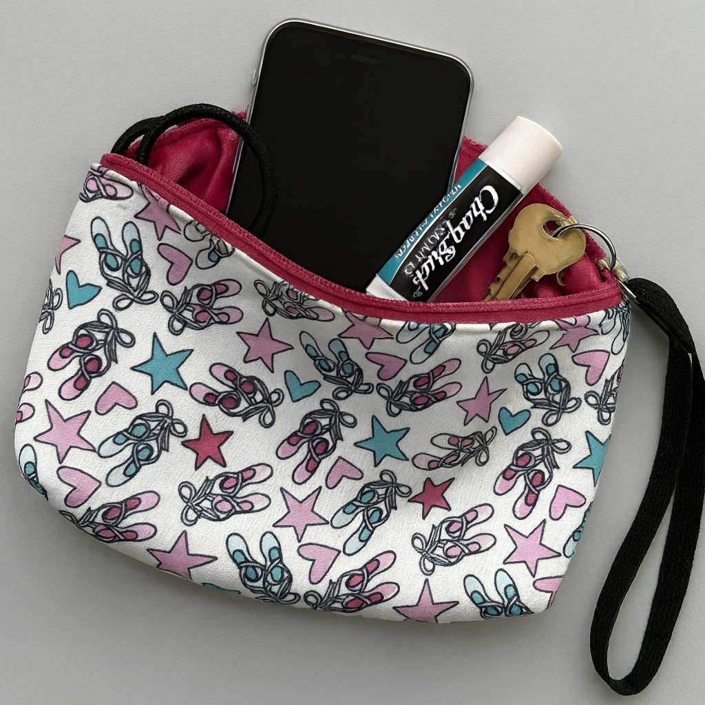 Ballet Wristlet Pouch Purse