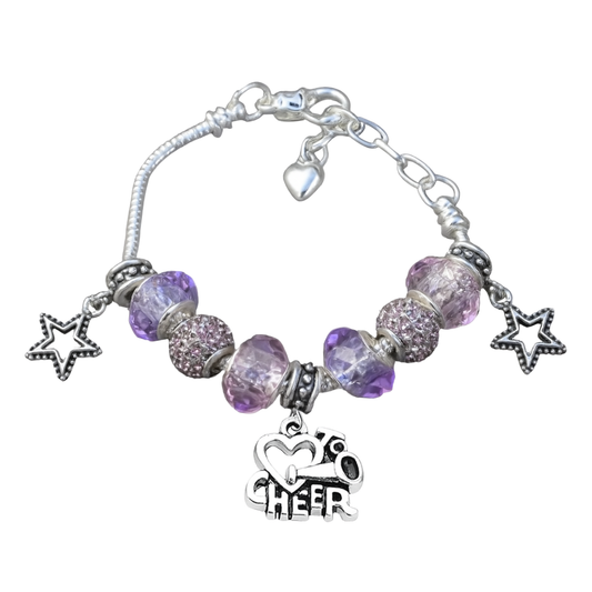 Cheer Beaded Charm Bracelet