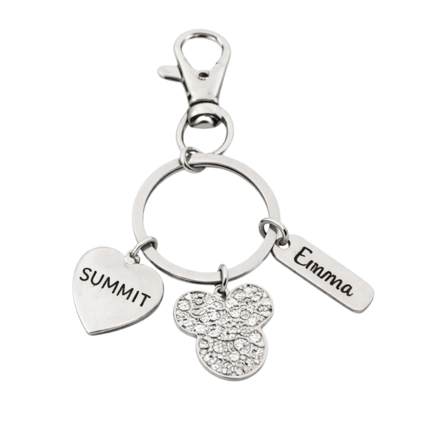 Personalized Cheerleading D2 Summit Worlds Zipper Pull Keychain