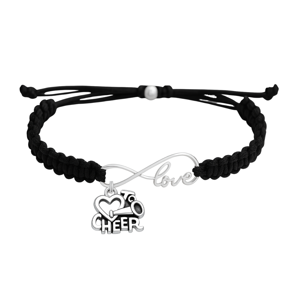 Cheer Love Infinity Rope Bracelet - Pick Color & Charm