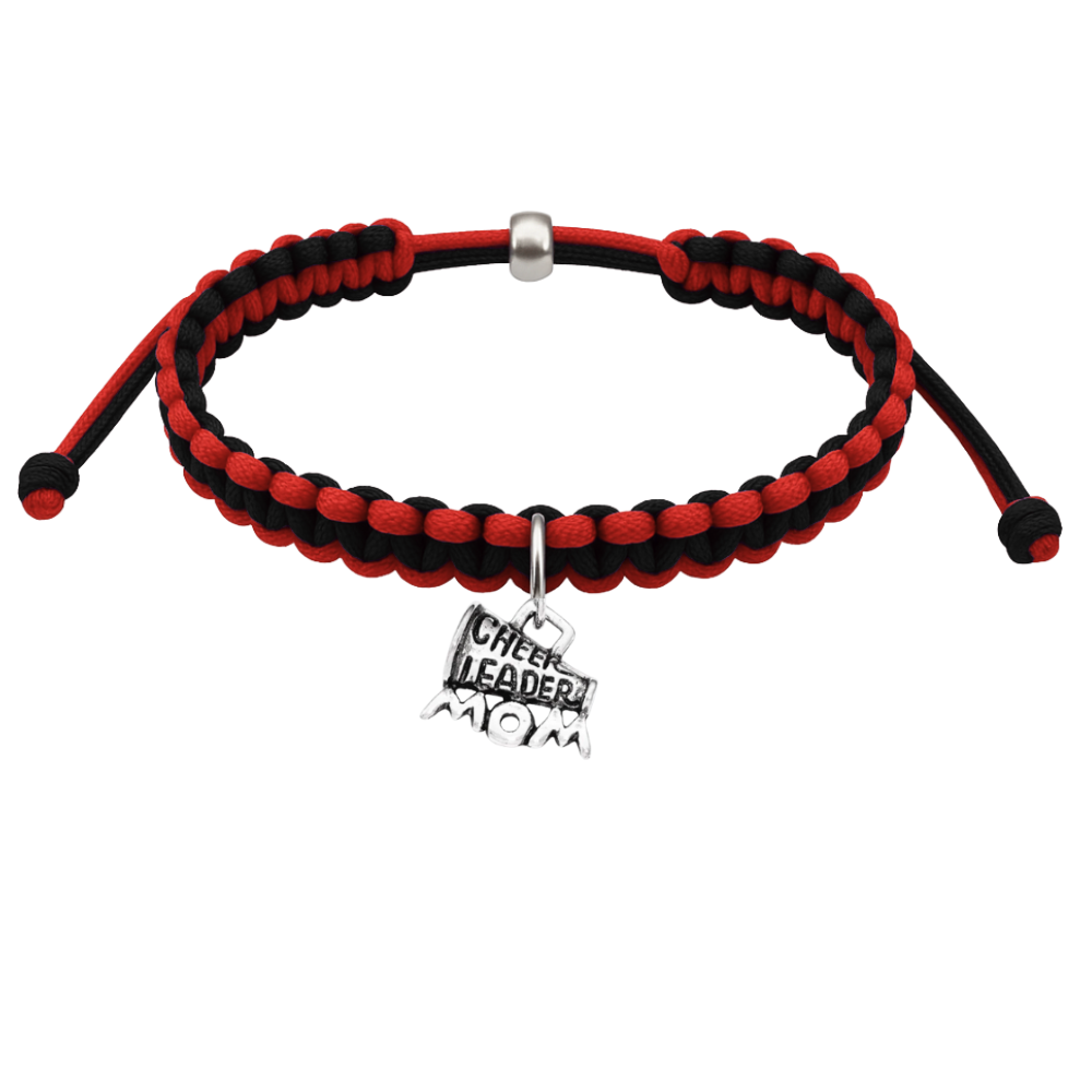 Cheer Charm Multi Colored Rope Bracelet - Pick Colors