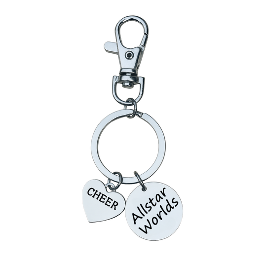 Cheerleading All Star Worlds Zipper Pull Keychain