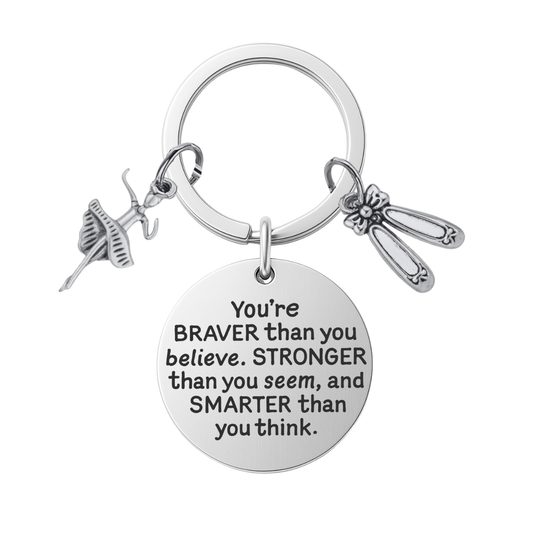 Dance You’re Braver than you Believe Inspirational Keychain