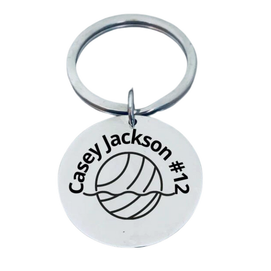 Personalized Waterpolo Coach Keychain