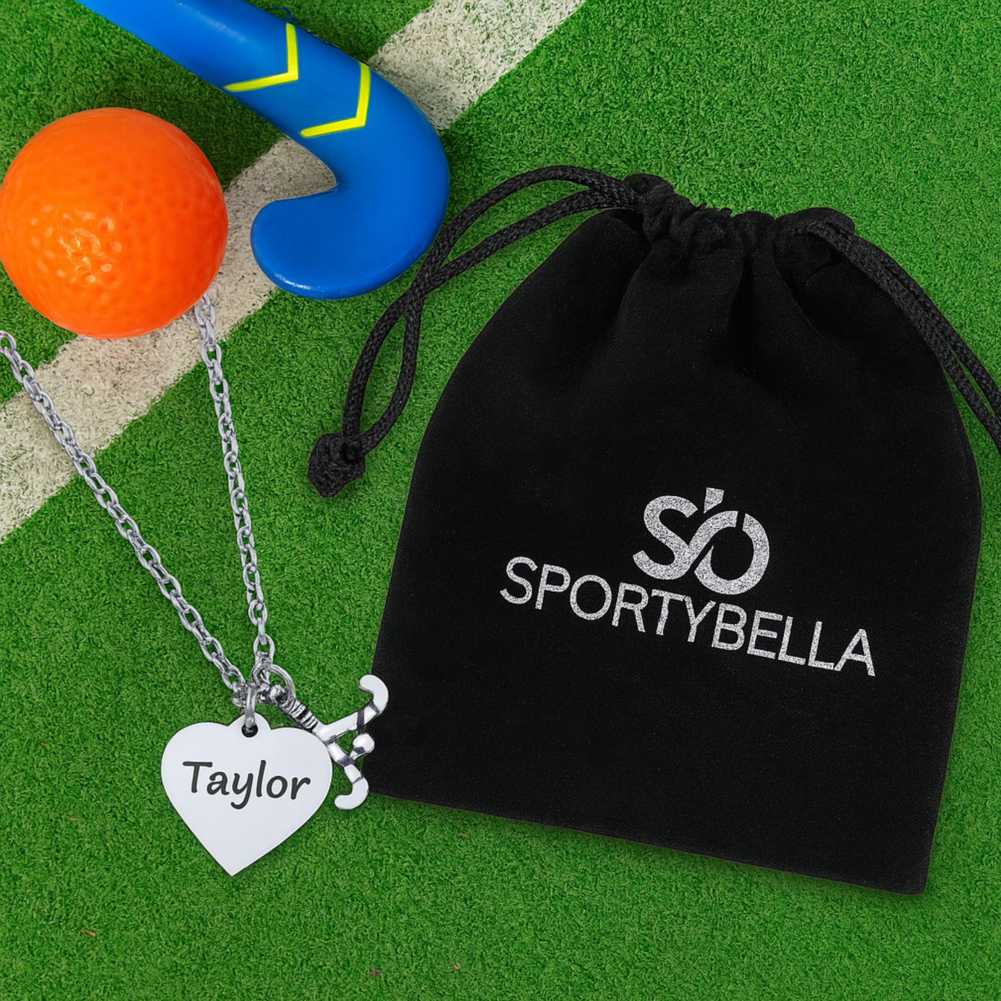 Engraved Personalized Field Hockey Necklace
