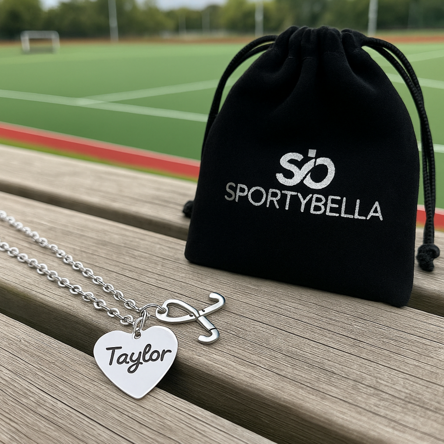 Engraved Personalized Field Hockey Necklace