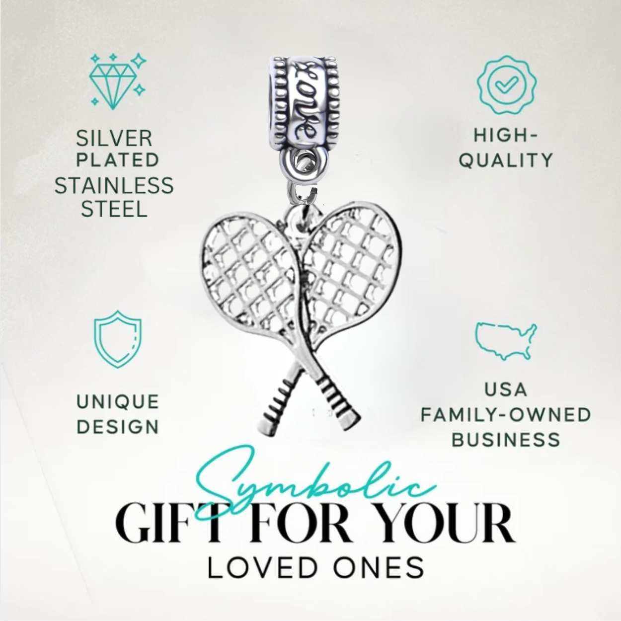 Tennis Charm Bead - Pick Style