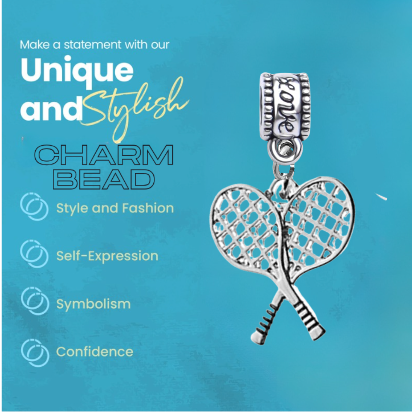 Tennis Charm Bead - Pick Style