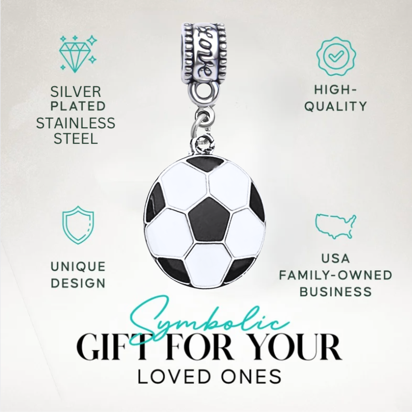 Soccer Charm Bead - Pick Style