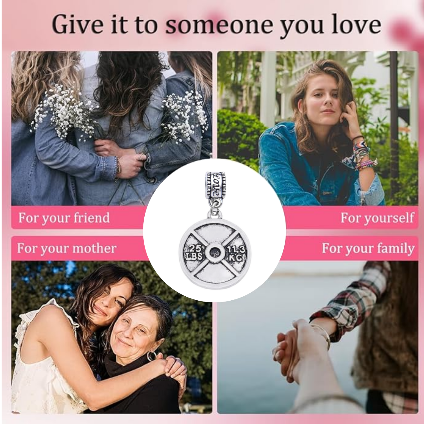 Weight lift Charm Bead - Pick Style