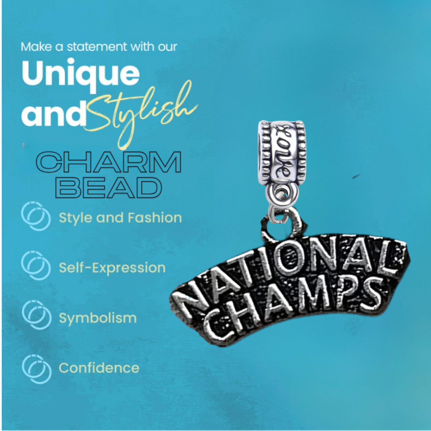 National Champions Charm Bead - Pick Style