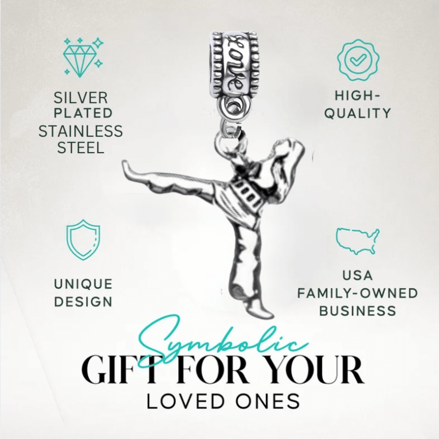 Martial Arts Charm Bead - Pick Style