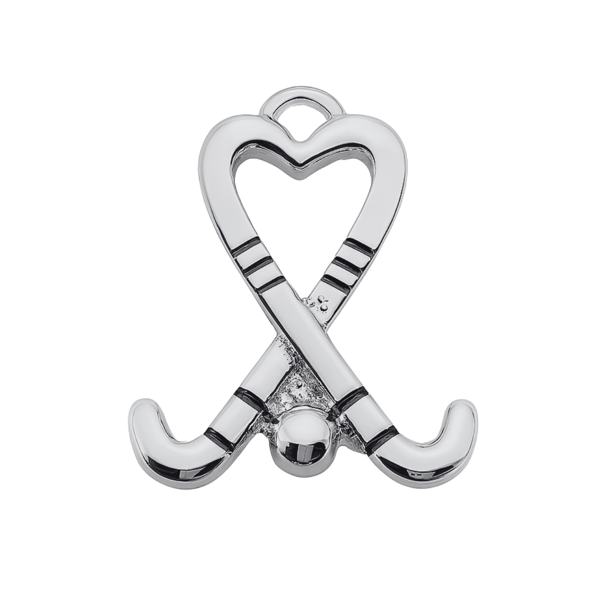 Field Hockey Heart Stick Charm, image size:1200x1200