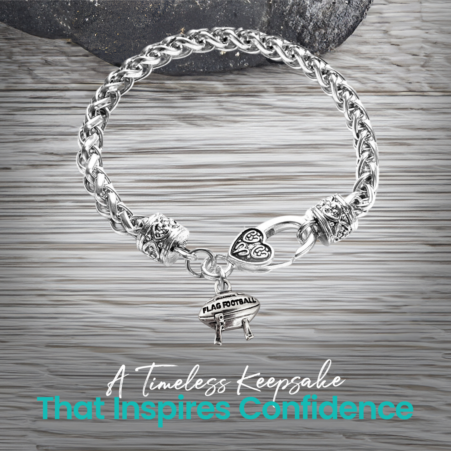 Flag Football Wheat Chain Bracelet