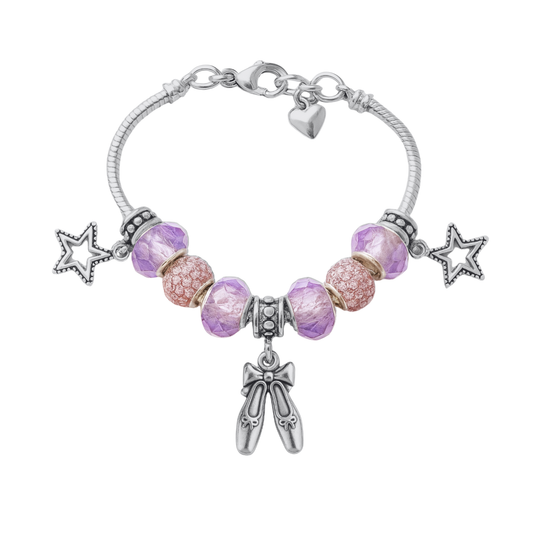 Girls Dance Beaded Charm Bracelet