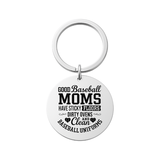 Good Baseball Mom Keychain