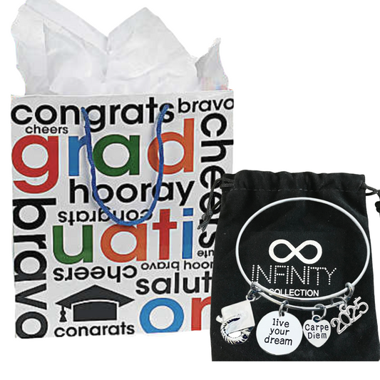 Graduation Bracelet & Gift Bag - 2025 Live Your Dreams