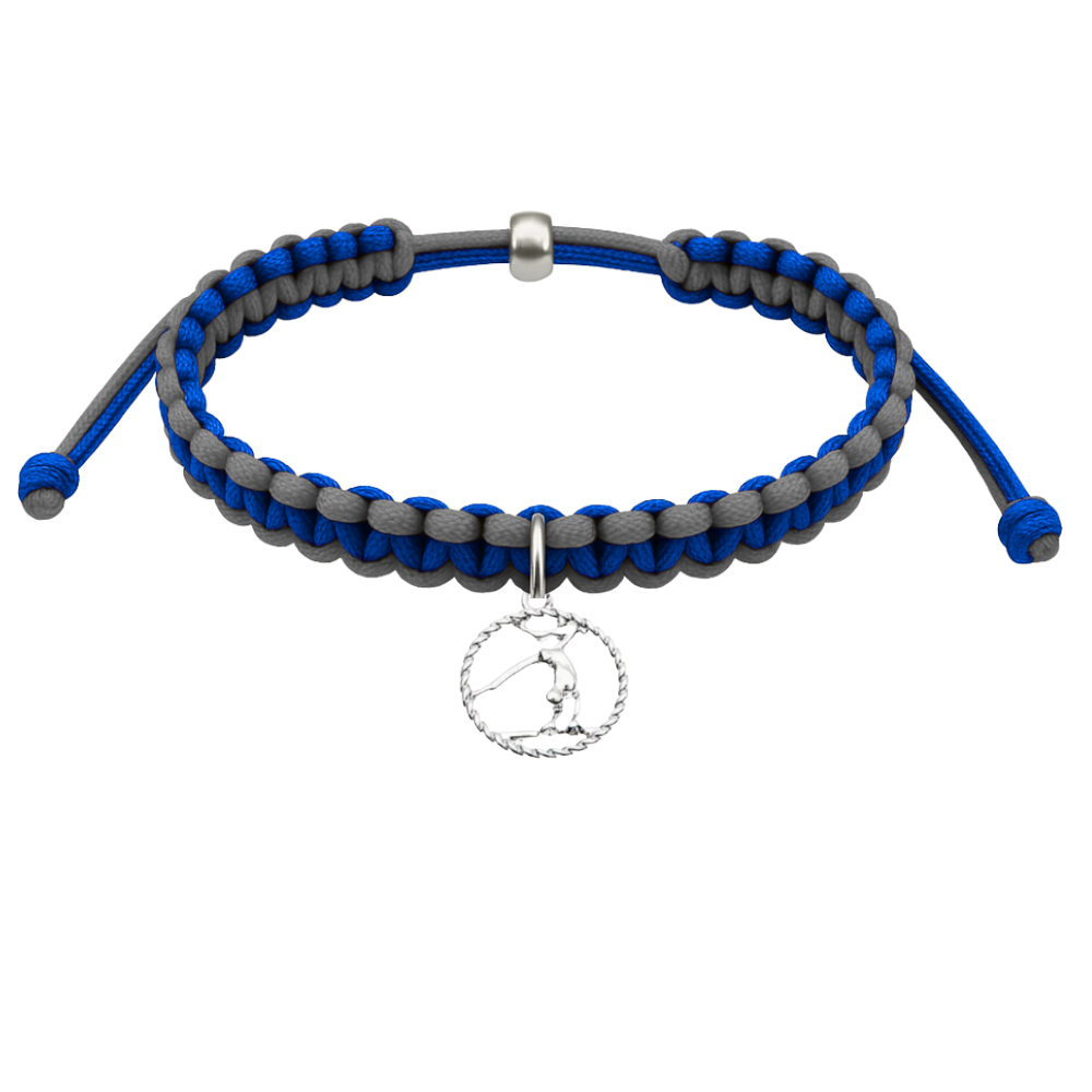 Gymnastics Charm Multi Colored Rope Bracelet - Pick Colors