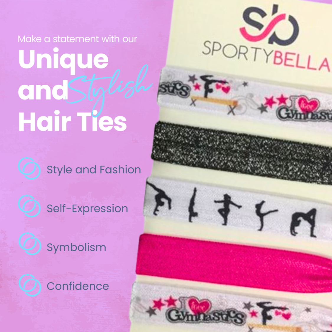 Girls Gymnastics Hair Ties Set