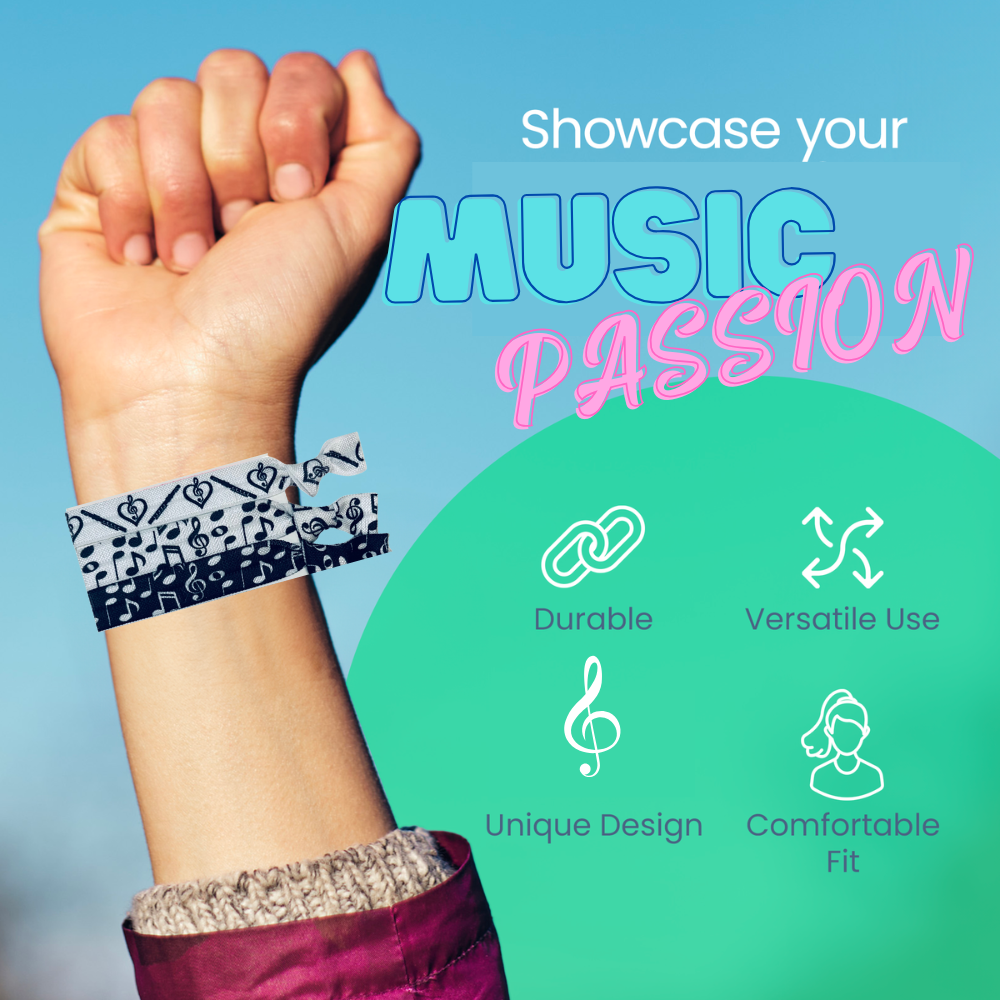 Flute Music Hair Ties