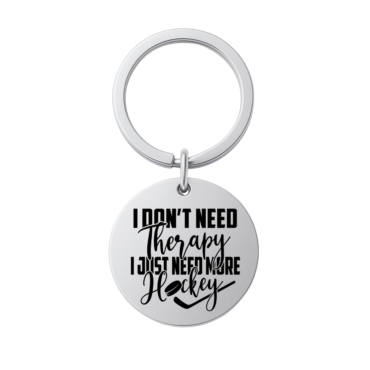 Hockey Keychain - Don't Need Therapy, Need Hockey