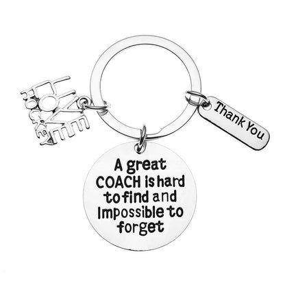 Ice Hockey Coach Keychain - Great Coach is Hard to Find - Different Charms