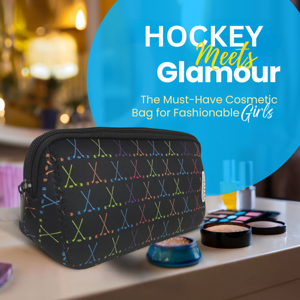 Ice Hockey Cosmetic Bag